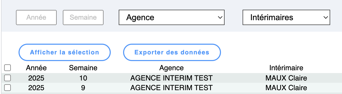 Se rendre sur la page des exports